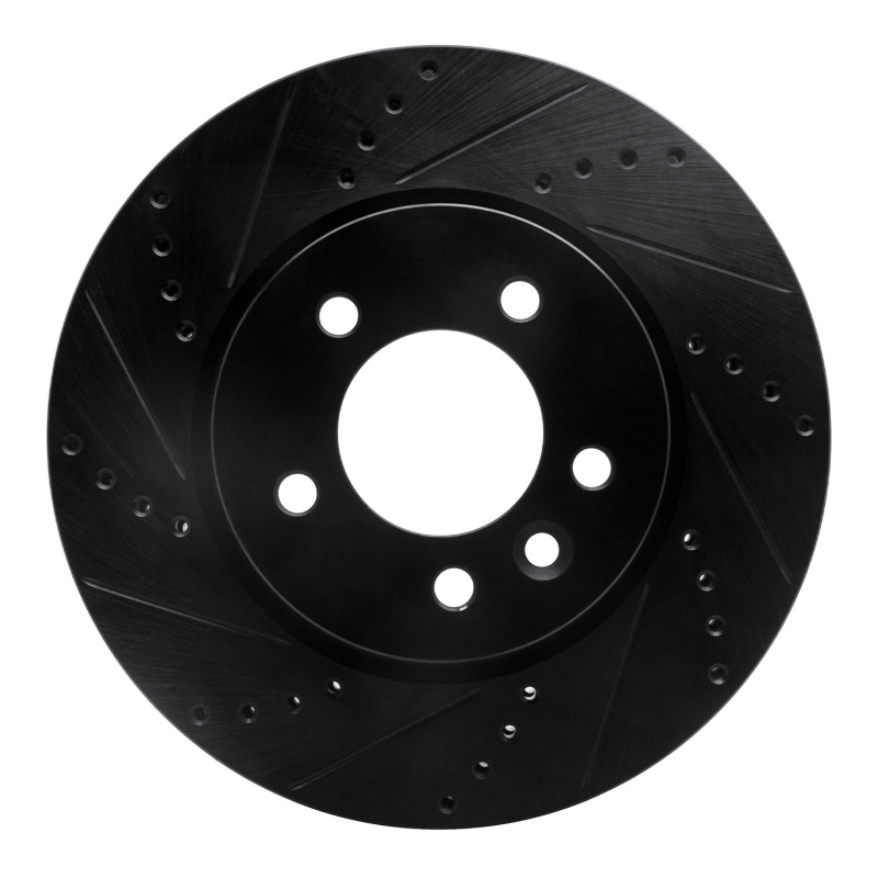 Land Rover LR3 Brake Rotor (1) - Front Left - R1 Concepts - Drilled & Slotted - Black - `05-`07 Land Rover LR3 Brake Rotor (1) - Front Left - R1 Concepts - Drilled & Slotted - Black - `05-`07